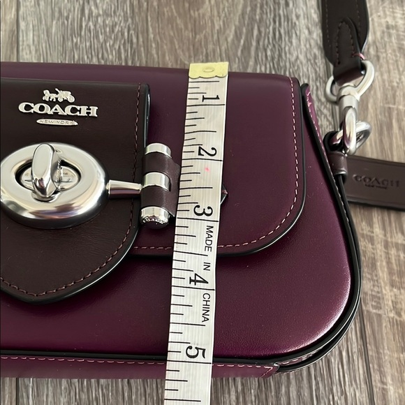 Coach Purple Leather Crossbody Bag New with tag - Picture 12 of 16